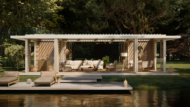 Pergola jardin Ateliers Goudier
